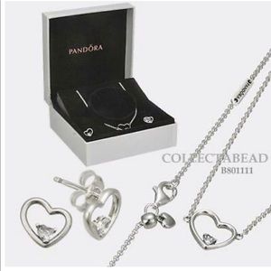 Pandora shape of my heart gift set-Sterling silver